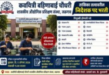 कवयित्री बहिणाबाई चौधरी शासकीय औद्योगिक प्रशिक्षण संस्थेत तासिका तत्त्वावरील निदेशक भरती; ५ ऑगस्ट रोजी लेखी, प्रात्यक्षिक परीक्षा आणि मुलाखत